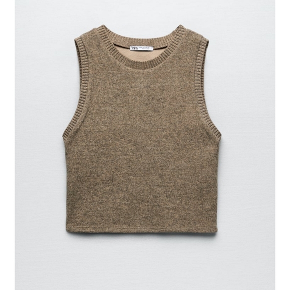 Zara Camel sweater vest - Picture 2 of 7